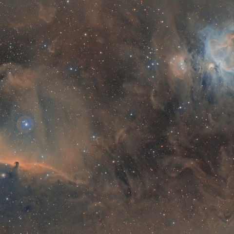 オリオン大星雲から馬頭星雲まで、ナローバンドで