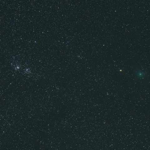 ハートレー彗星(103P)と二重星団