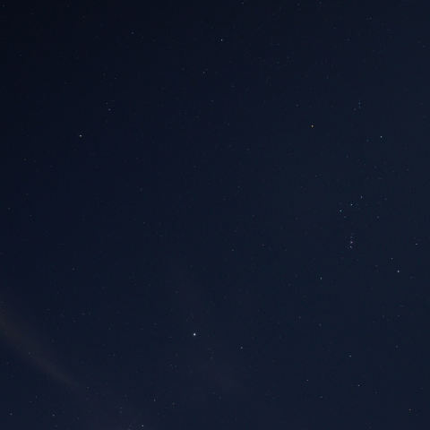 満月空、冬の大三角