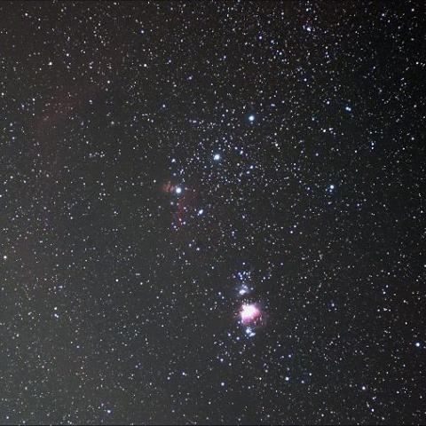 オリオン座　三ツ星周辺