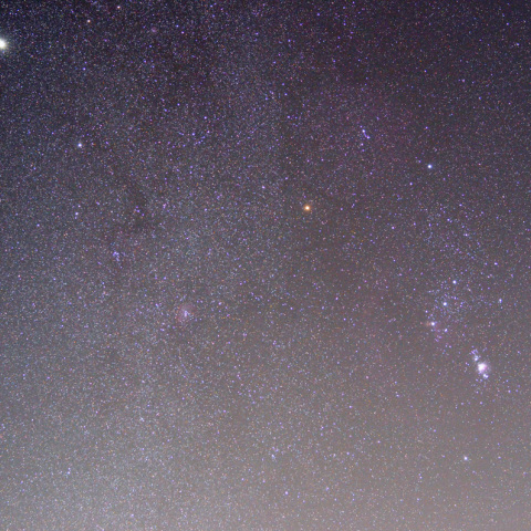 オリオン座と冬の天の川