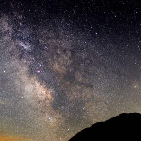 沈むさそり座と天の川