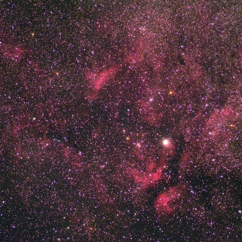 はくちょう座γ星付近の散光星雲