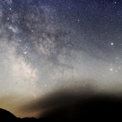 雲の上から見えた天の川
