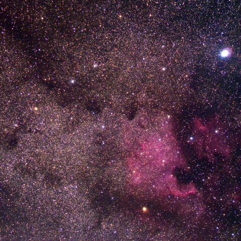 北アメリカ星雲付近