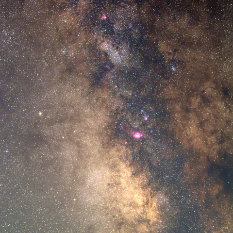 夏の天の川主要部