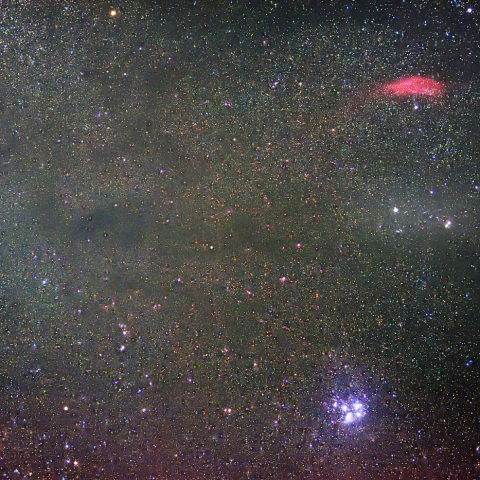 カリフォルニア、プレアデス、ヒアデス