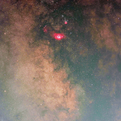 M8から銀河中心方向へ