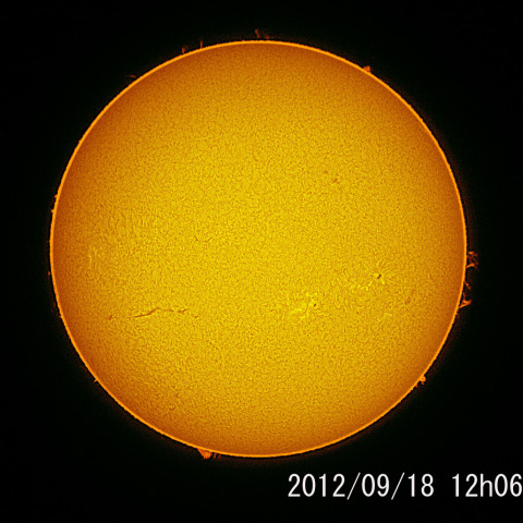 2012.9.18日の太陽