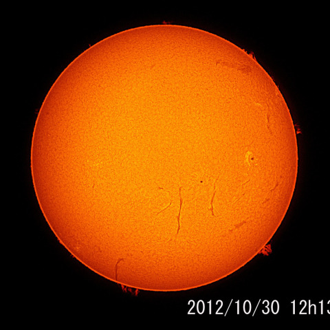 2012/10/30の太陽