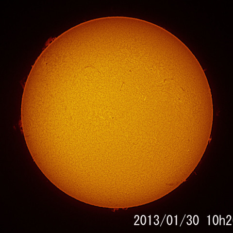 2013/01/30の太陽