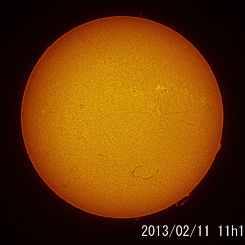 2013/02/11の太陽