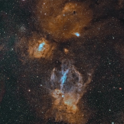 バブル星雲、クワガタ星雲、M52