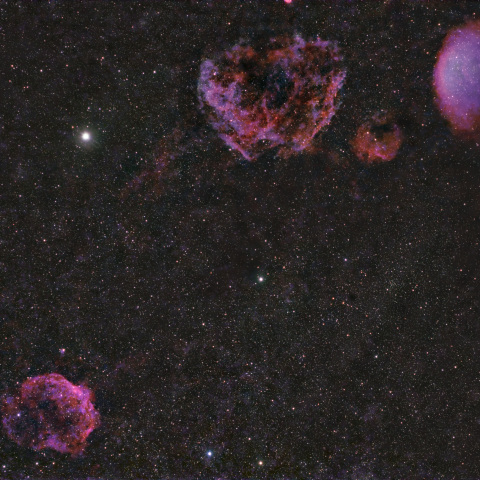 カペラ周辺の超新星残骸、HII領域