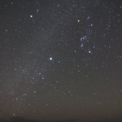 冬の天の川とカノープス