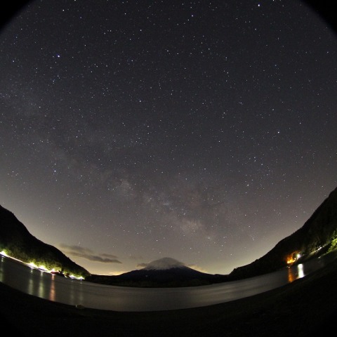 精進湖で見た天の川
