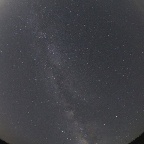 鳴沢村から見た天の川