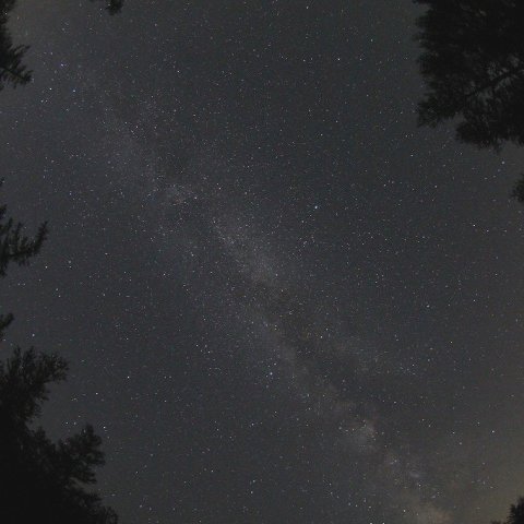 蓼科山から見た天の川