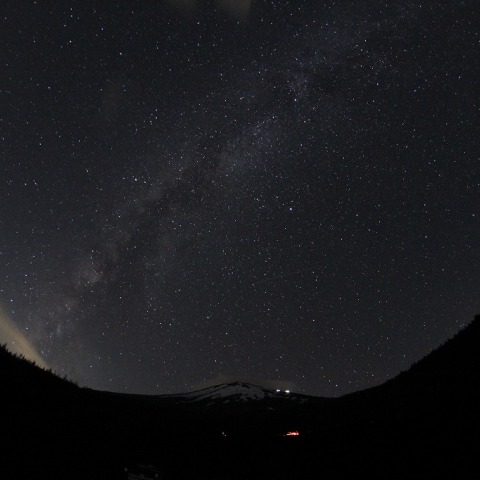 須走口から見た天の川