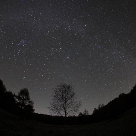 湯の丸高原から見た天の川