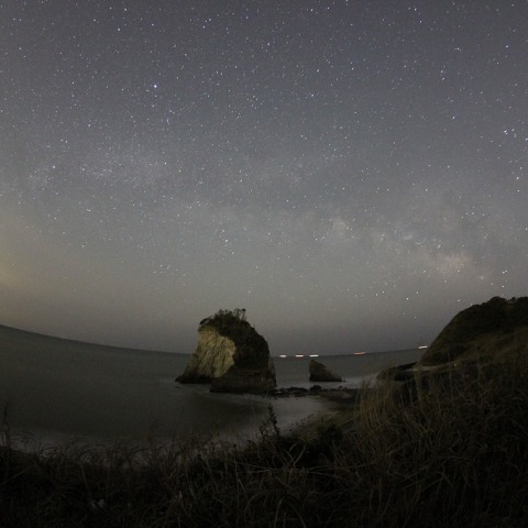 津々ヶ浦から見た天の川