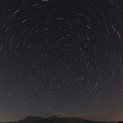 北斗七星と赤城山