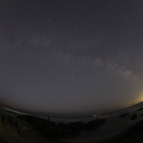 大洗海岸から見た天の川