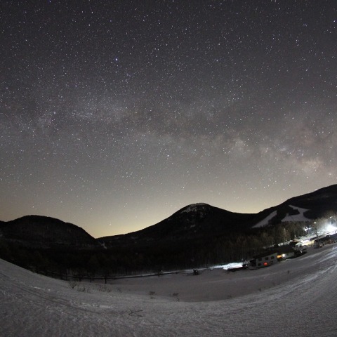 湯の丸高原から見た天の川