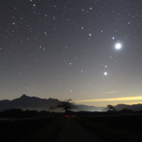 惑星を従えて昇るしし