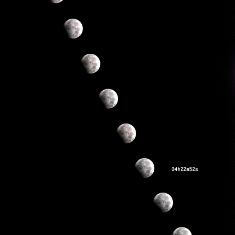 元日の部分月食