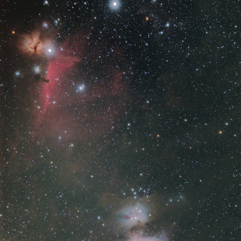 オリオンのベルト付近