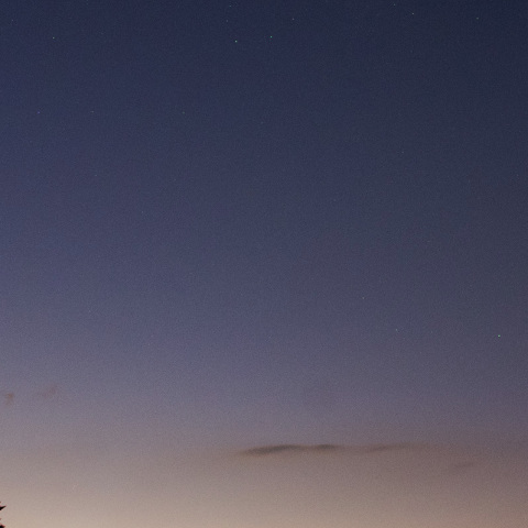 明けの明星と流星