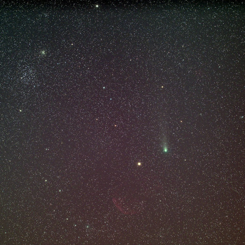 M35とモンキー星雲の間を抜けるジャコビニ・チンナー彗星