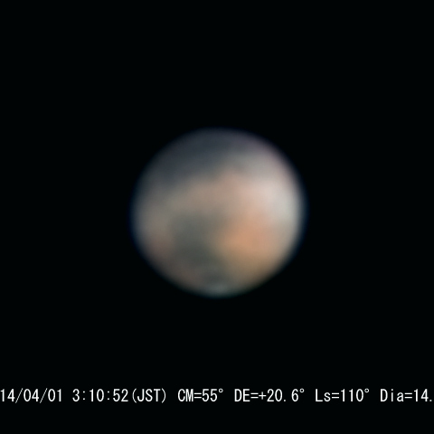 ４月１日の火星