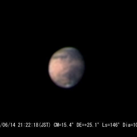 ６月１４日の火星