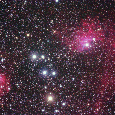 勾玉星雲（ＩＣ405）とＩＣ410