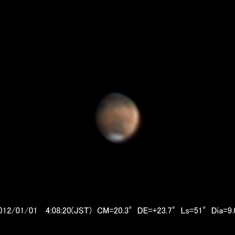 １月１日の火星