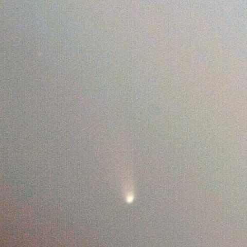 街中からのパンスターズ彗星（C/2011 L4）