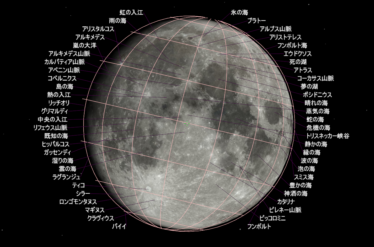 月の地名表示