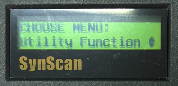 CHOOSE MENU: Utility Functionפӡ[ENTER] 