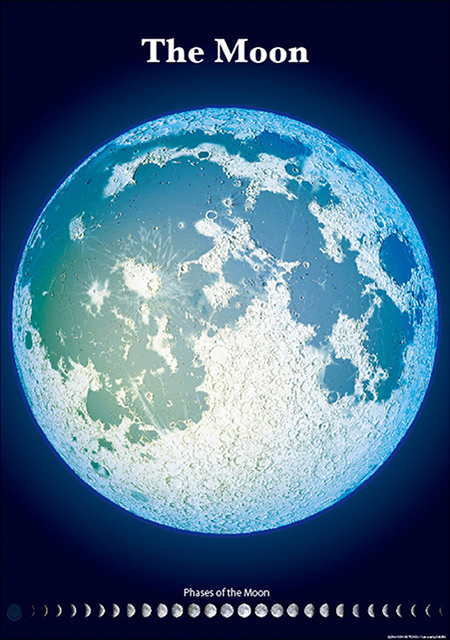 THE MOON 月面図 アルミ枠入り 精密夜光月面図 - アストロアーツオンラインショップ