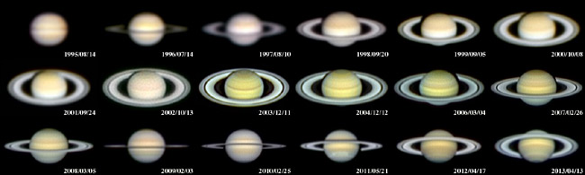 2013年の土星の見え方