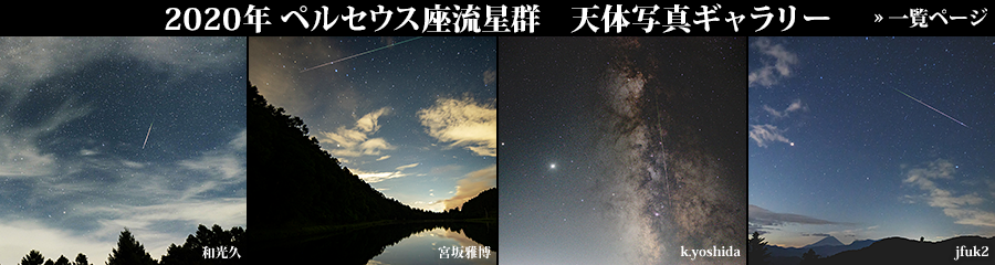 2020年ペルセウス座流星群 天体写真ギャラリー