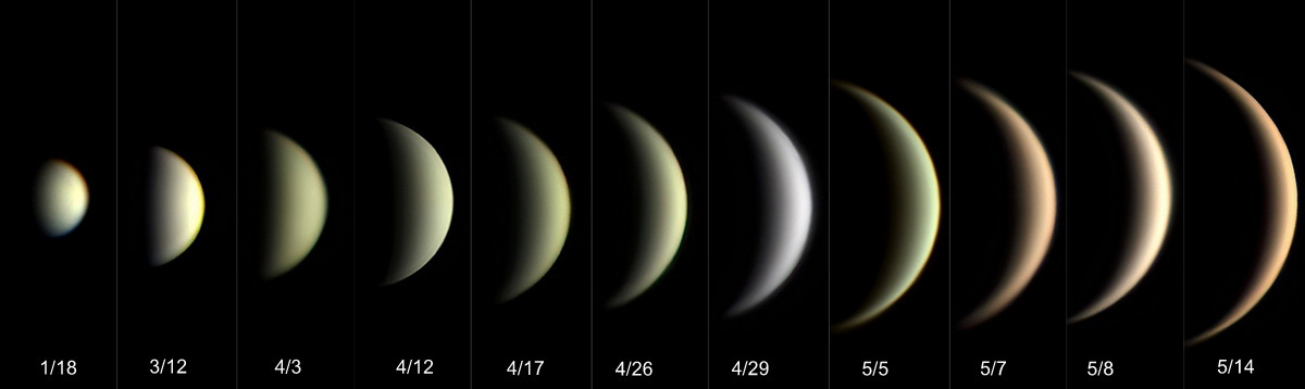 金星の見え方の変化