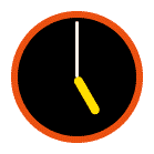 （午前）5時を示す時計の針